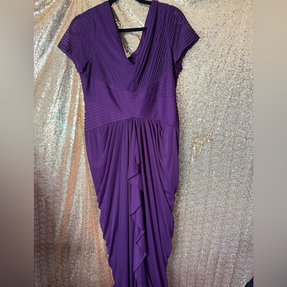 Adrianna Papell Rich Purple Dress - Picture 8 of 8